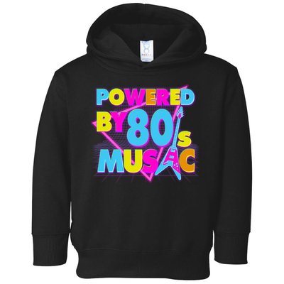 Cool Funny Retro Powered By 80's Music Toddler Hoodie