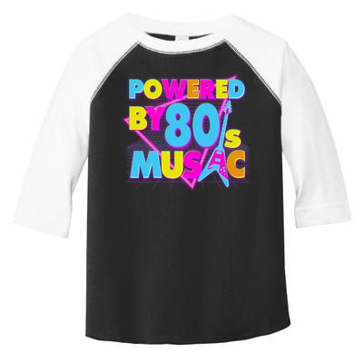 Cool Funny Retro Powered By 80's Music Toddler Fine Jersey T-Shirt