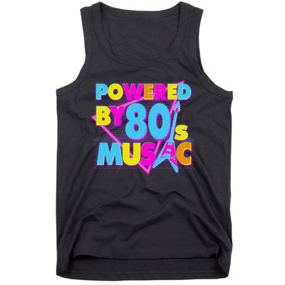 Cool Funny Retro Powered By 80's Music Tank Top