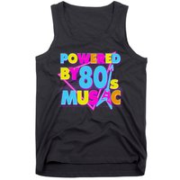 Cool Funny Retro Powered By 80's Music Tank Top