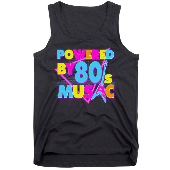 Cool Funny Retro Powered By 80's Music Tank Top
