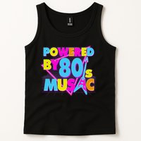 Cool Funny Retro Powered By 80's Music Tank Top