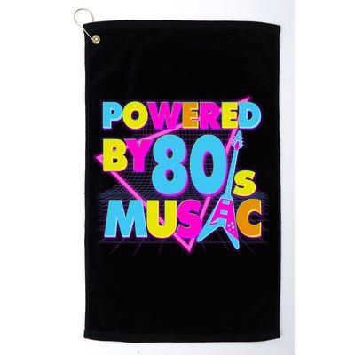 Cool Funny Retro Powered By 80's Music Golf Towel