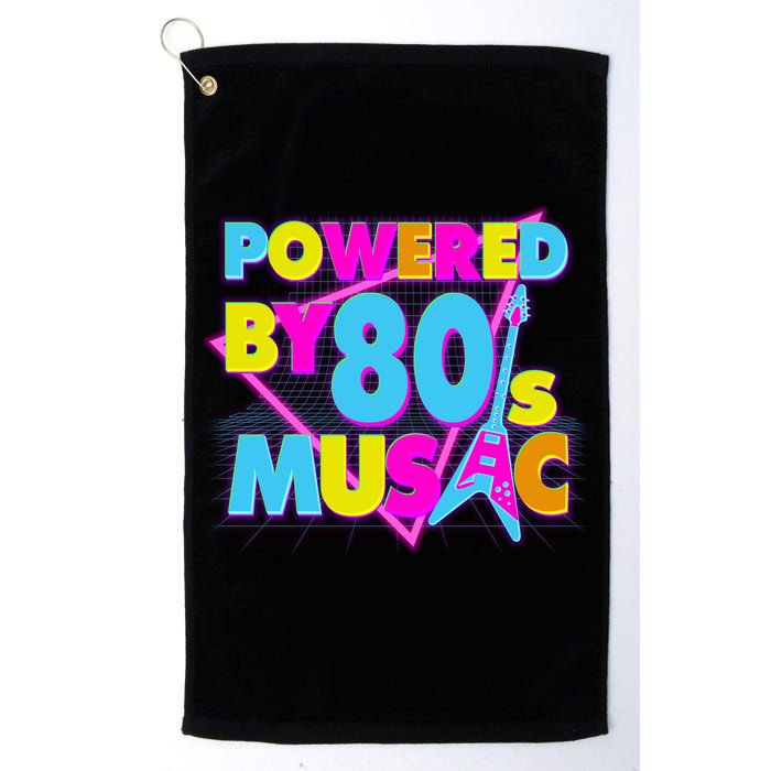 Cool Funny Retro Powered By 80's Music Golf Towel