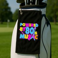 Cool Funny Retro Powered By 80's Music Golf Towel