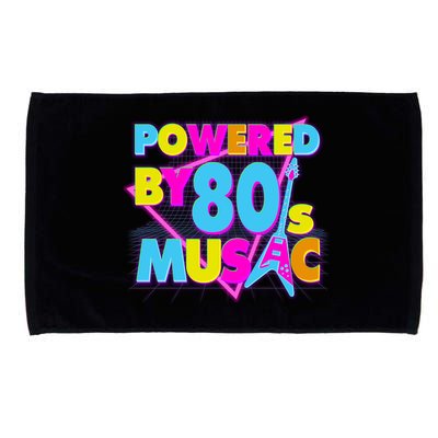 Cool Funny Retro Powered By 80's Music Microfiber Hand Towel