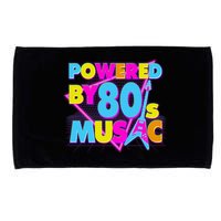 Cool Funny Retro Powered By 80's Music Microfiber Hand Towel