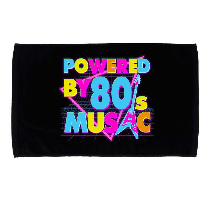 Cool Funny Retro Powered By 80's Music Microfiber Hand Towel