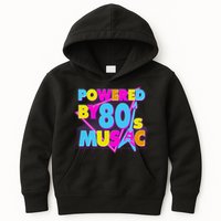 Cool Funny Retro Powered By 80's Music Kids Hoodie