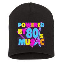 Cool Funny Retro Powered By 80's Music Short Acrylic Beanie