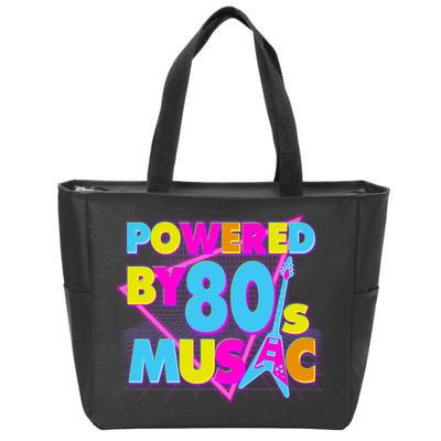 Cool Funny Retro Powered By 80's Music Zip Tote Bag