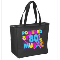 Cool Funny Retro Powered By 80's Music Zip Tote Bag