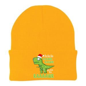 Cute Fa Ra Ra Rawr Santa Claus T Rex Dinosaur Christmas Day Great Gift Knit Cap Winter Beanie