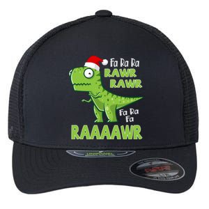 Cute Fa Ra Ra Rawr Santa Claus T Rex Dinosaur Christmas Day Great Gift Flexfit Unipanel Trucker Cap