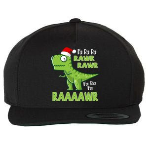 Cute Fa Ra Ra Rawr Santa Claus T Rex Dinosaur Christmas Day Great Gift Wool Snapback Cap