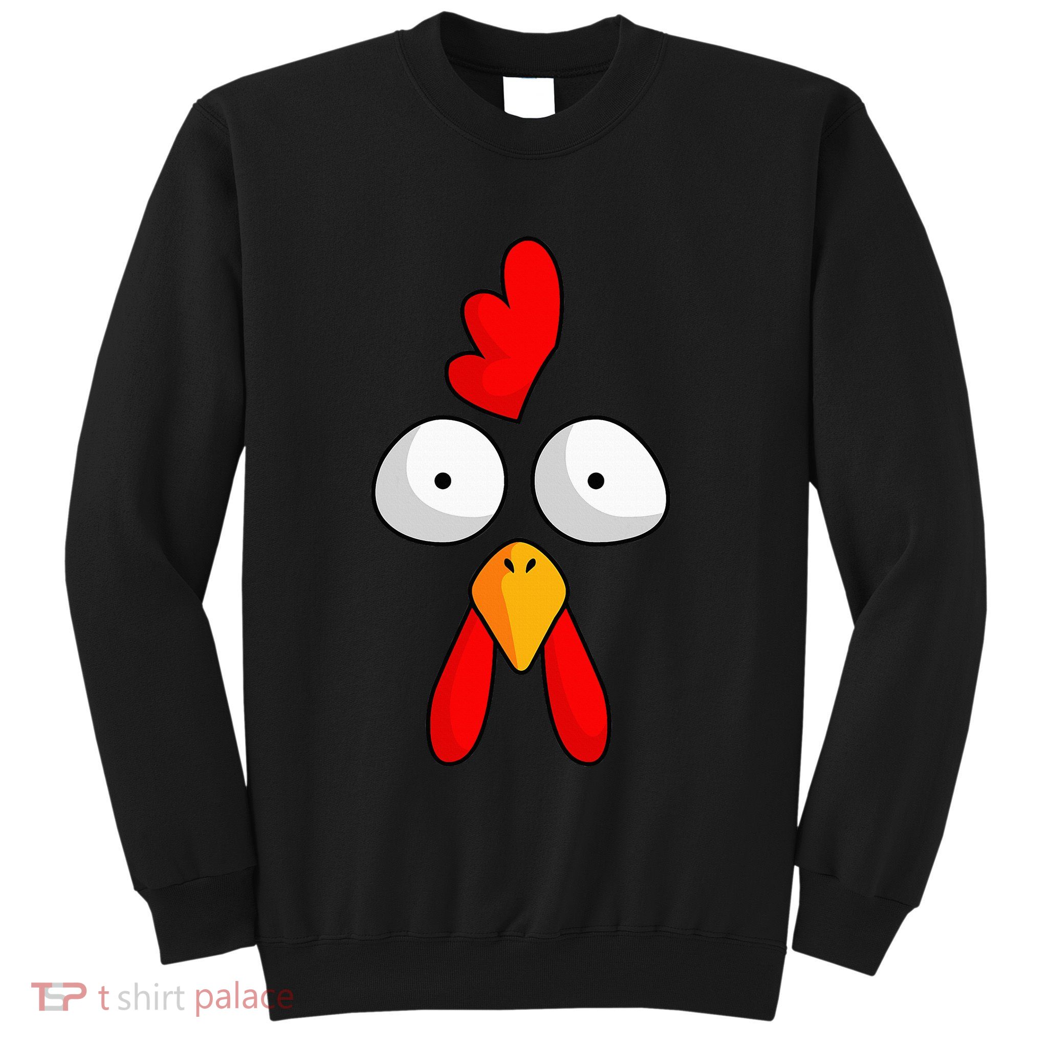 Chicken Face Rooster Halloween Costume Farm Poultry Sweatshirt