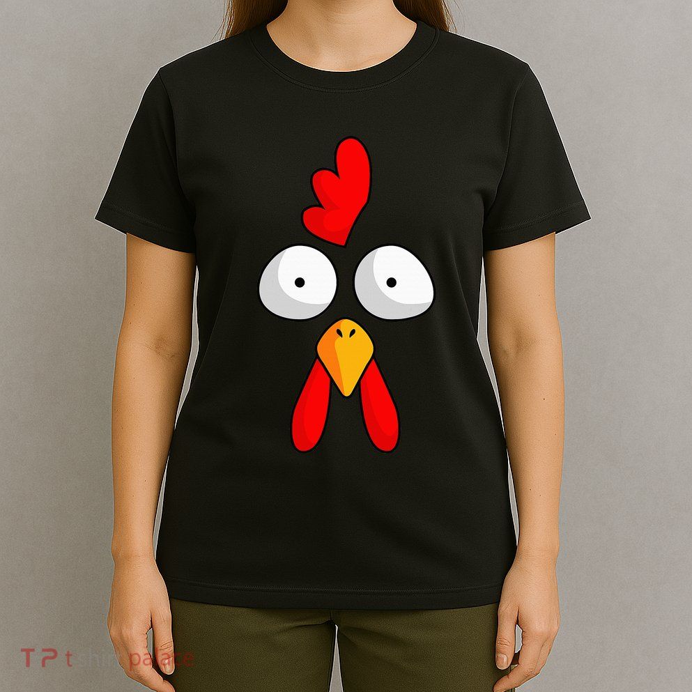 Chicken Face Rooster Halloween Costume Farm Poultry T-Shirt