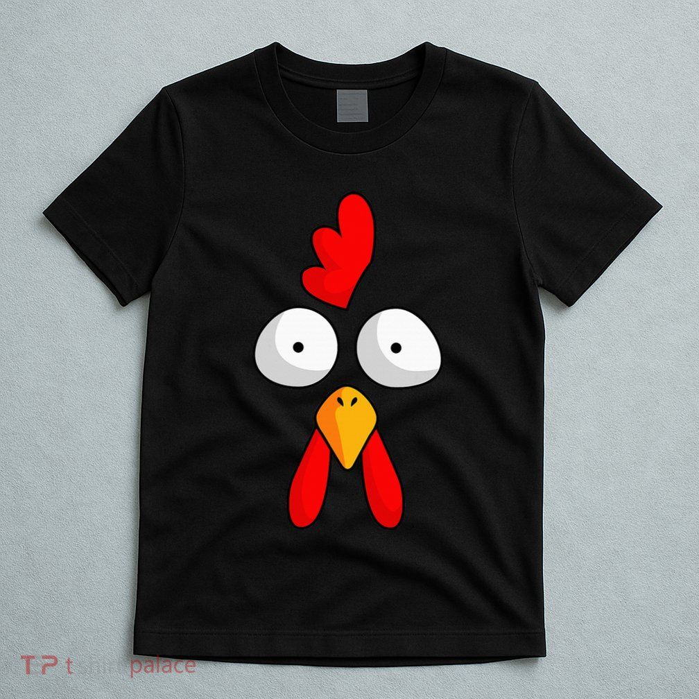 Chicken Face Rooster Halloween Costume Farm Poultry T-Shirt