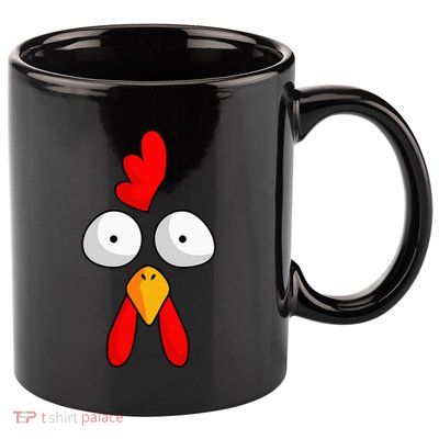 Chicken Face Rooster Halloween Costume Farm Poultry 11oz C Handle Ceramic Mug
