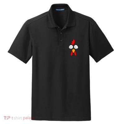 Chicken Face Rooster Halloween Costume Farm Poultry Dry Zone Grid Polo