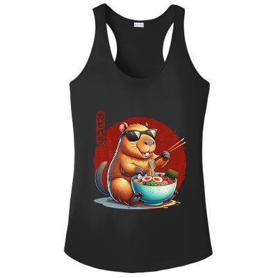 Capybara Funny Ramen Capybara Rodent Kawaii Anime Ladies PosiCharge Competitor Racerback Tank