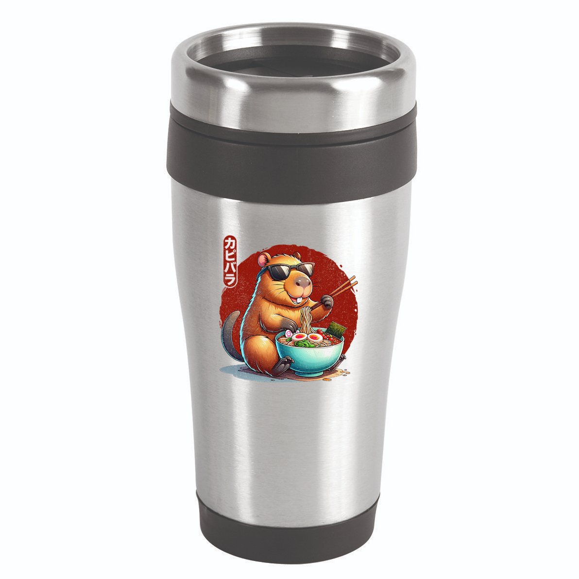 Capybara Funny Ramen Capybara Rodent Kawaii Anime 16oz Travel Tumbler