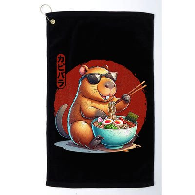 Capybara Funny Ramen Capybara Rodent Kawaii Anime Golf Towel