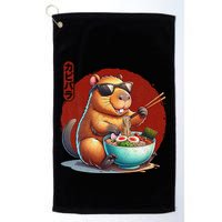 Capybara Funny Ramen Capybara Rodent Kawaii Anime Golf Towel