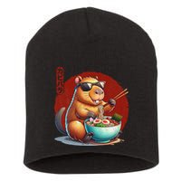 Capybara Funny Ramen Capybara Rodent Kawaii Anime Short Acrylic Beanie