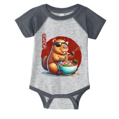 Capybara Funny Ramen Capybara Rodent Kawaii Anime Infant Baby Jersey Bodysuit