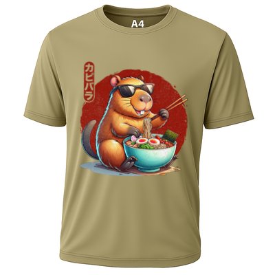 Capybara Funny Ramen Capybara Rodent Kawaii Anime Cooling Performance Crew T-Shirt