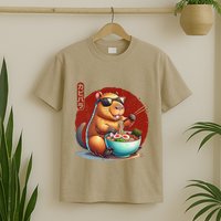 Capybara Funny Ramen Capybara Rodent Kawaii Anime T-Shirt