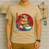 Capybara Funny Ramen Capybara Rodent Kawaii Anime T-Shirt