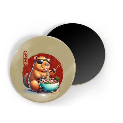 Capybara Funny Ramen Capybara Rodent Kawaii Anime Magnet