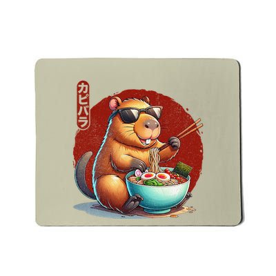 Capybara Funny Ramen Capybara Rodent Kawaii Anime Mousepad
