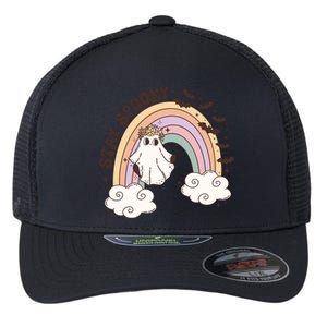 Cute Funny Retro Halloween Ghost Spooky Season Stay Spooky Meaningful Gift Flexfit Unipanel Trucker Cap