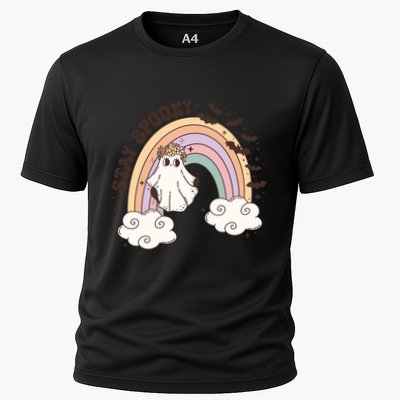 Cute Funny Retro Halloween Ghost Spooky Season Stay Spooky Meaningful Gift Performance Shirt