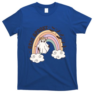 Cute Funny Retro Halloween Ghost Spooky Season Stay Spooky Meaningful Gift T-Shirt