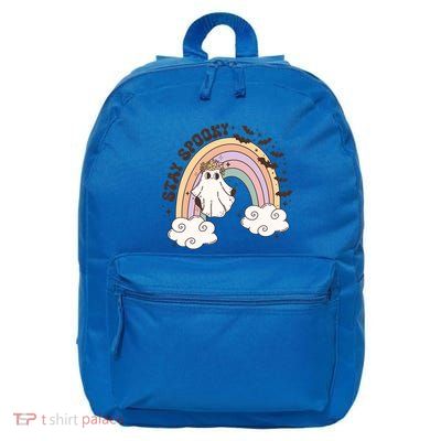 Cute Funny Retro Halloween Ghost Spooky Season Stay Spooky Meaningful Gift 16 in Basic Backpack
