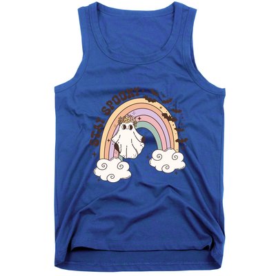 Cute Funny Retro Halloween Ghost Spooky Season Stay Spooky Meaningful Gift Tank Top