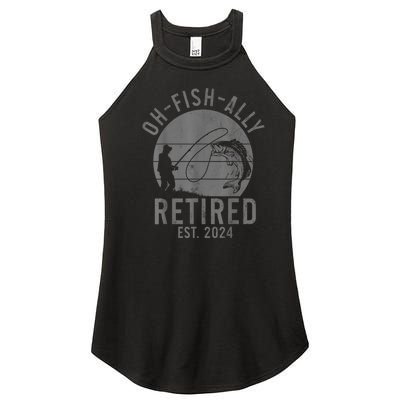 Cool Fishing Retirement Ofish Ally Retired 2024 Fisherman Gift Women’s Perfect Tri Rocker Tank