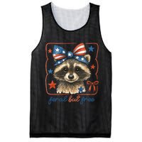 Coquette Funny Raccoon 4th Of July Patriotic Feral But Free Mesh Reversible Basketball Jersey Tank