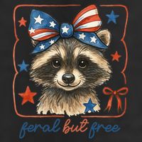 Coquette Funny Raccoon 4th Of July Patriotic Feral But Free Hat