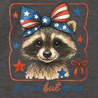 Coquette Funny Raccoon 4th Of July Patriotic Feral But Free Vector Backpack