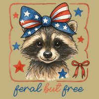 Coquette Funny Raccoon 4th Of July Patriotic Feral But Free Performance Shirt
