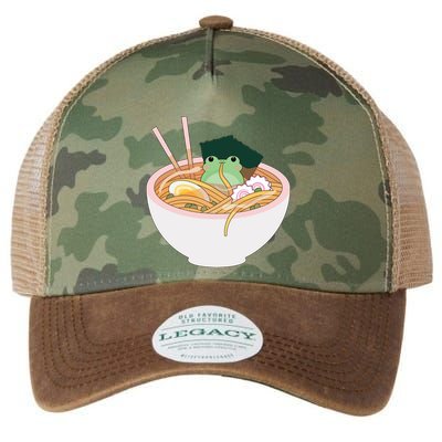 Cute Frog Ramen Legacy Tie Dye Trucker Hat