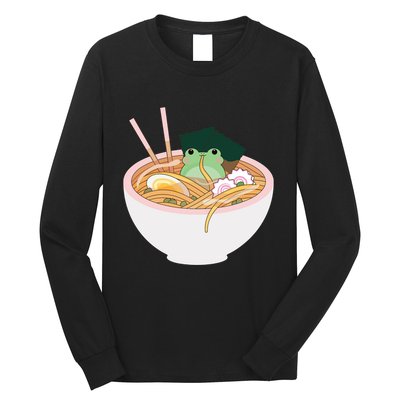 Cute Frog Ramen Long Sleeve Shirt
