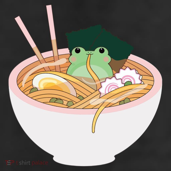 Cute Frog Ramen 11oz C Handle Ceramic Mug