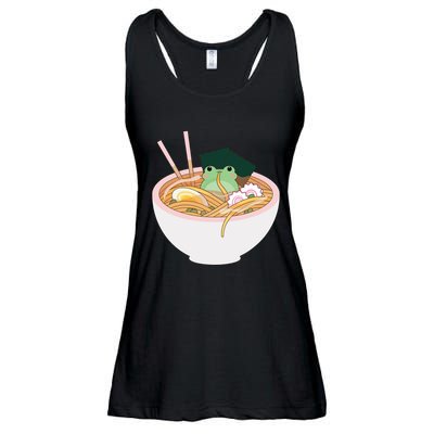 Cute Frog Ramen Ladies Essential Flowy Tank