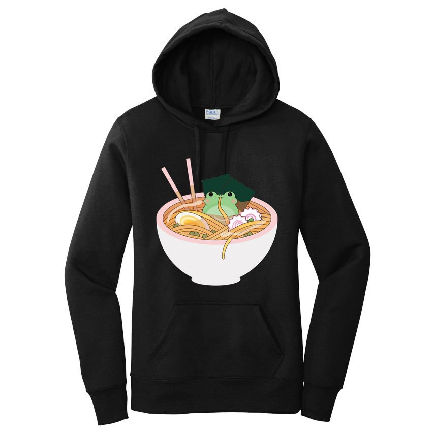 Cute Frog Ramen Women's Pullover Hoodie